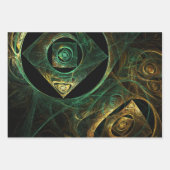 Feuille De Papier Cadeau Vibrations magiques Art Abstrait (Devant)