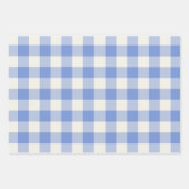 Feuille De Papier Cadeau Vichy bleu (Devant)