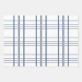 Feuille De Papier Cadeau Vichy bleu et blanc classique (Devant 2)