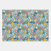 Feuille De Papier Cadeau Vie marine marine marine mignonne (Devant 2)