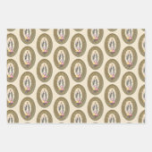 Feuille De Papier Cadeau Vierge catholique Marie Florale Roses religieux (Devant 2)