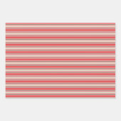 Feuille De Papier Cadeau Vieux mode rétro Noël Motif rayé rose (Devant 2)