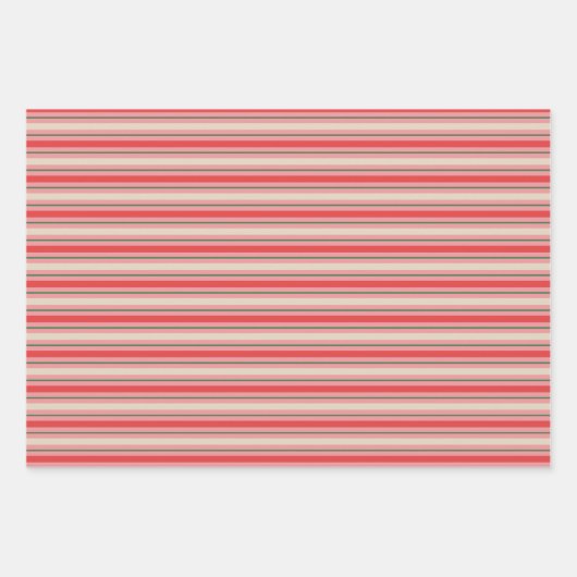 Feuille De Papier Cadeau Vieux mode rétro Noël Motif rayé rose (Devant 2)