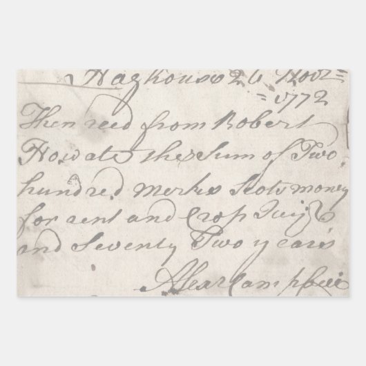 Feuille De Papier Cadeau Vieux Noël victorien Partition Script (Devant 2)