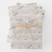 Feuille De Papier Cadeau Vieux Noël victorien Partition Script (En situation)