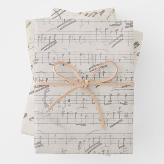 Feuille De Papier Cadeau Vieux Noël victorien Partition Script (En situation)