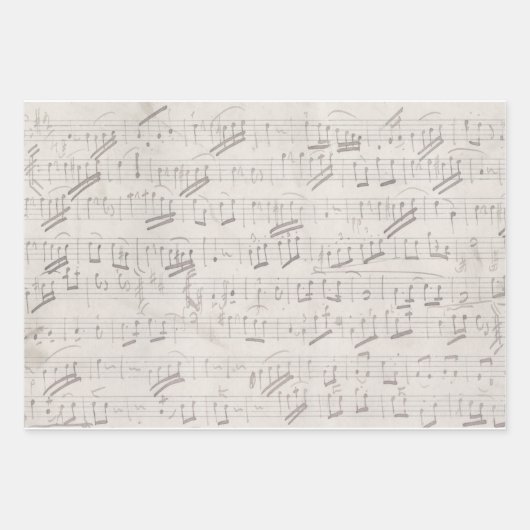 Feuille De Papier Cadeau Vieux Noël victorien Partition Script (Devant)