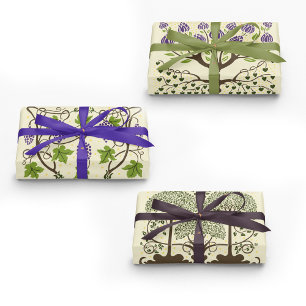 Feuille De Papier Cadeau Vignes Et Arbres De Raisins Par Aubrey Beardsley