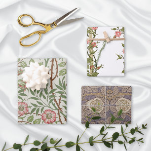 Feuille De Papier Cadeau Vignes Roses à bascule rose