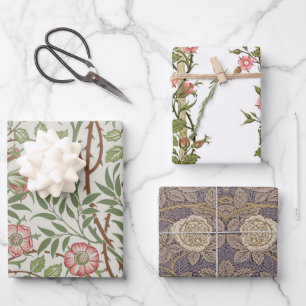 Feuille De Papier Cadeau Vignes Roses à bascule rose