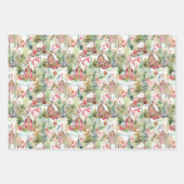 Feuille De Papier Cadeau Village de Noël fantastique (Devant)