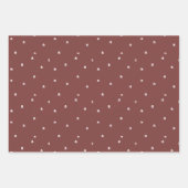 Feuille De Papier Cadeau Village de Noël mignon simple vacances trois coule (Devant 2)