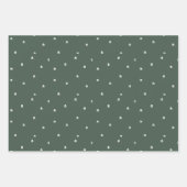 Feuille De Papier Cadeau Village de Noël mignon simple vacances trois coule (Devant)