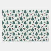 Feuille De Papier Cadeau Vin de Noël (Devant 3)