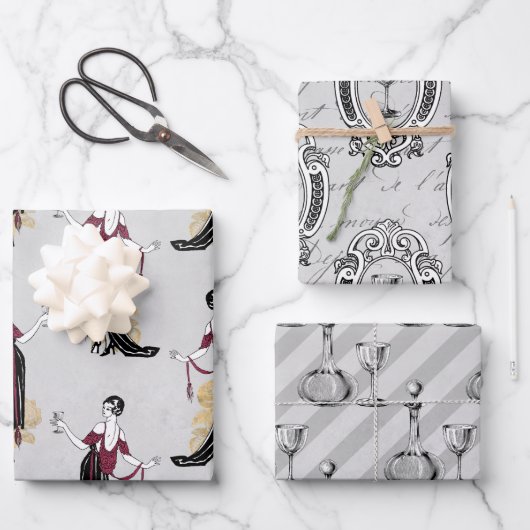 Feuille De Papier Cadeau Vin Rouge (Recto)