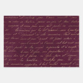 Feuille De Papier Cadeau Vin Rouge (Devant)