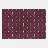 Feuille De Papier Cadeau Vin Rouge (Devant 3)