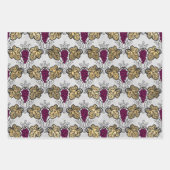 Feuille De Papier Cadeau Vin Rouge (Devant 3)