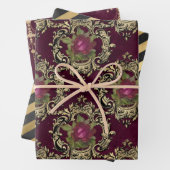 Feuille De Papier Cadeau Vin Rouge (En situation)