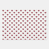 Feuille De Papier Cadeau Vin Rouge Blanc Rosé Vin Vino (Devant 3)