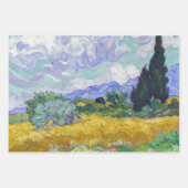 Feuille De Papier Cadeau Vincent Van Gogh - Champ de blé avec cyprès (Devant 2)