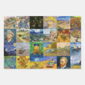 Feuille De Papier Cadeau Vincent van Gogh - chefs-d'oeuvre Mosaic Patchwork (Devant 3)