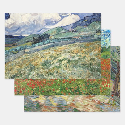 Feuille De Papier Cadeau Vincent Van Gogh Fine Art Decoupage (Lot)