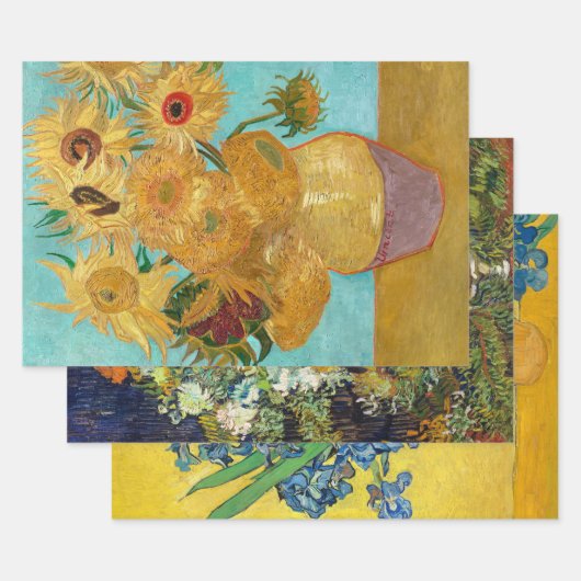Feuille De Papier Cadeau Vincent Van Gogh Fine Art Decoupage (Lot)