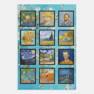 Feuille De Papier Cadeau Vincent Van Gogh - Grille des chefs-d'oeuvre
