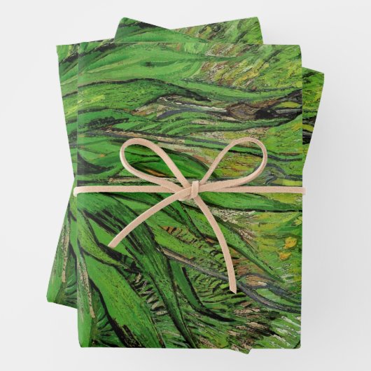 Feuille De Papier Cadeau Vincent van Gogh - Iris (En situation)