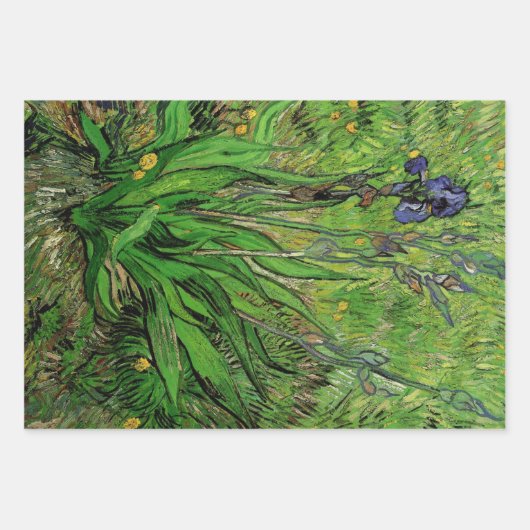 Feuille De Papier Cadeau Vincent van Gogh - Iris (Devant)