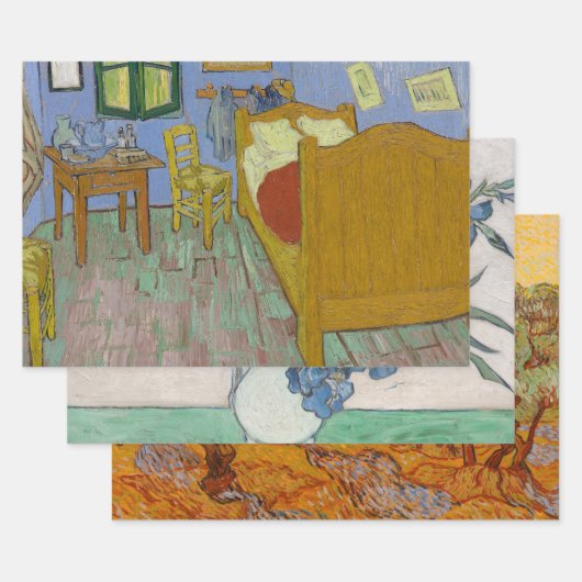 Feuille De Papier Cadeau Vincent Van Gogh La Chambre (Lot)