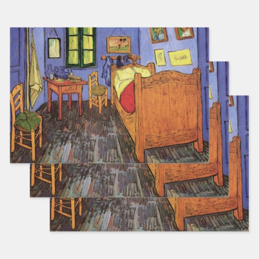 Feuille De Papier Cadeau Vincent van Gogh - La Chambre de Vincent à Arles (Lot)