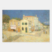 Feuille De Papier Cadeau Vincent van Gogh - La Maison jaune (La Rue) (Devant)