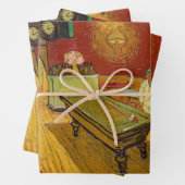 Feuille De Papier Cadeau Vincent van Gogh - Le Night Café (En situation)
