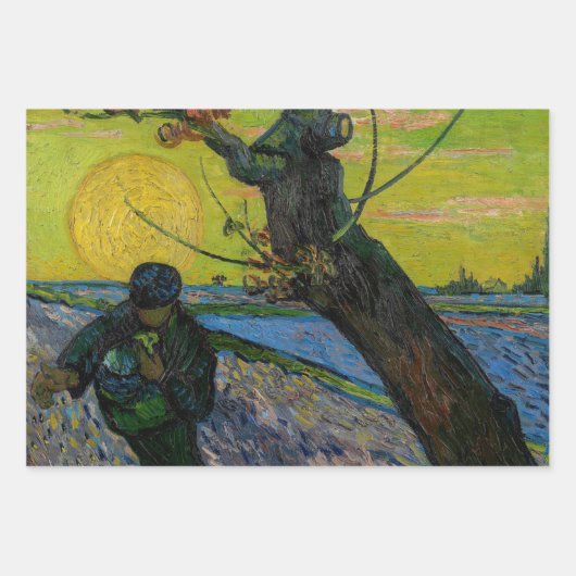Feuille De Papier Cadeau Vincent van Gogh - Le Sower (Devant)