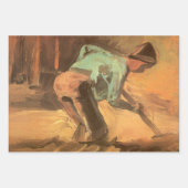 Feuille De Papier Cadeau Vincent van Gogh - Man Stooping w Stick ou Spade (Devant 3)