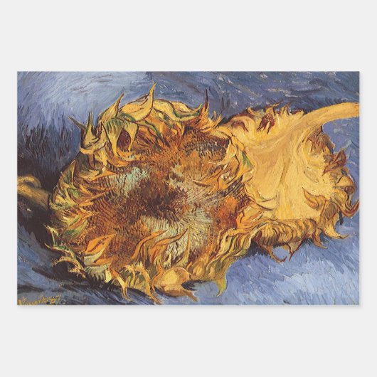 Feuille De Papier Cadeau Vincent van Gogh - Nature morte : Deux tournesols  (Devant 2)