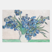 Feuille De Papier Cadeau Vincent van Gogh - Nature morte : Vase avec iris (Devant)