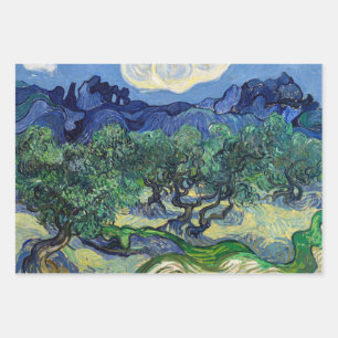 Feuille De Papier Cadeau Vincent van Gogh - Oliviers aux Alpilles