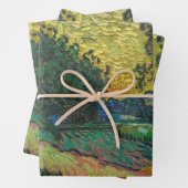 Feuille De Papier Cadeau Vincent van Gogh - Paysage à Twilight (En situation)