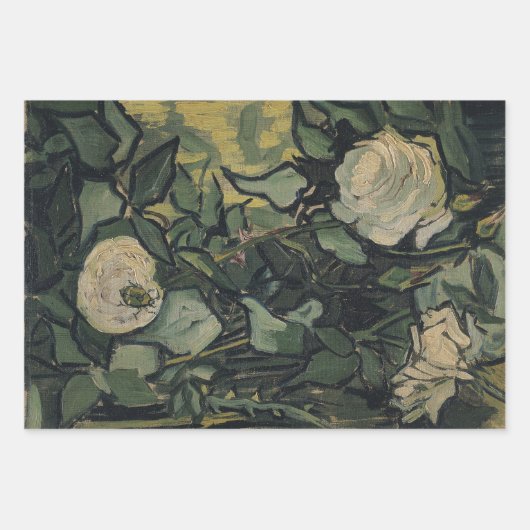 Feuille De Papier Cadeau Vincent van Gogh - Roses et Scarabée (Devant)