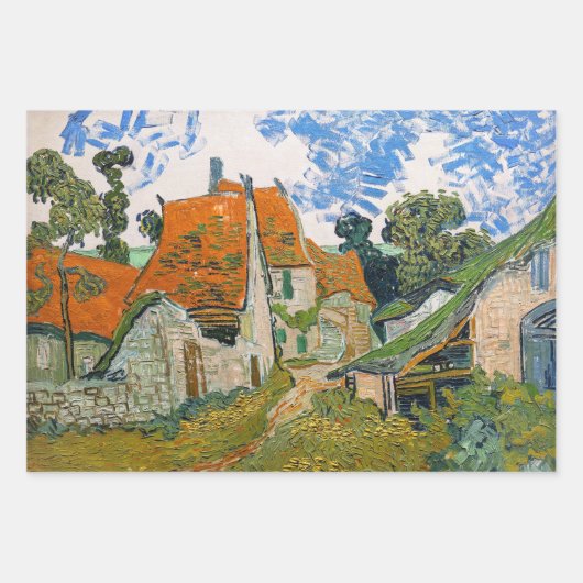 Feuille De Papier Cadeau Vincent van Gogh - Rue à Auvers-sur-Oise (Devant 3)