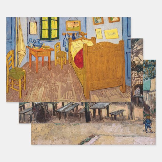 Feuille De Papier Cadeau Vincent Van Gogh - Sélection de chefs-d'oeuvre (Lot)