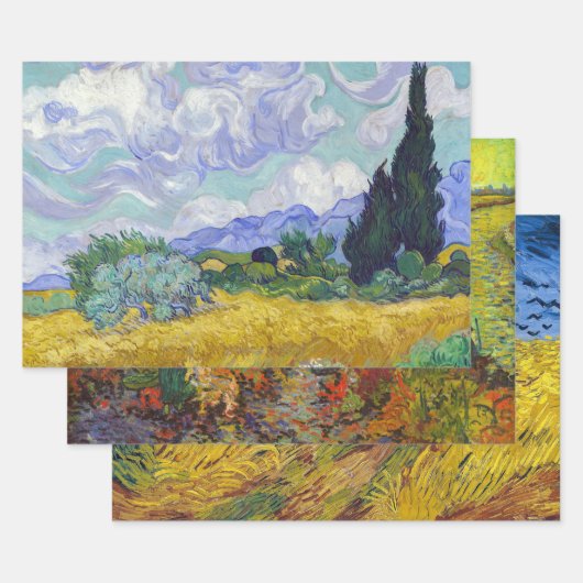 Feuille De Papier Cadeau Vincent Van Gogh - Sélection de paysages (Lot)