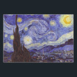 Feuille De Papier Cadeau Vincent Van Gogh Starry Nuit Vintage Art<br><div class="desc">Vincent van Gogh Starry Night Fine Art Peinture Enveloppement Papier Set Of 3 Starry Night est un tableau de l'artiste post-impressionniste néerlandais Vincent van Gogh. Le ciel bleu de la nuit est rempli de nuages tourbillonnants, d'étoiles et d'une lune brillante croissant. La Nuit étoilée est la seule nocturne de la...</div>