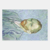 Feuille De Papier Cadeau Vincent van Gogh - Van Gogh Autoportrait en bleu (Devant)