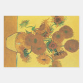 Feuille De Papier Cadeau Vincent van Gogh - Vase avec quinze tournesols (Devant)