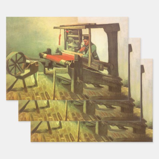 Feuille De Papier Cadeau Vincent van Gogh Weaver face à la roue à rotation  (Lot)