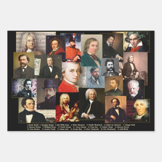 Feuille De Papier Cadeau Vingt et un maîtres (Devant)